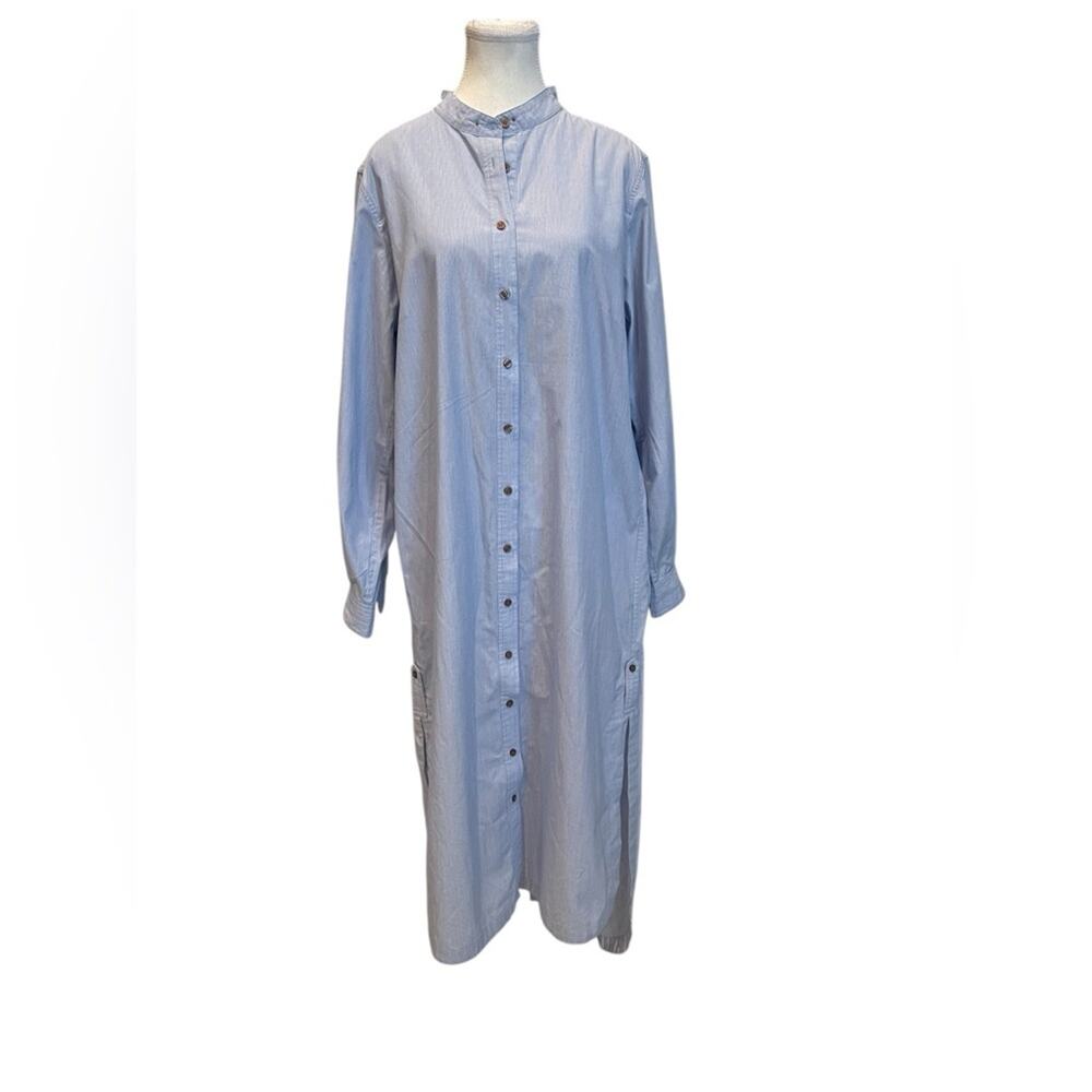 By Malene Birger Blue Long Sleeve Shirt Dress